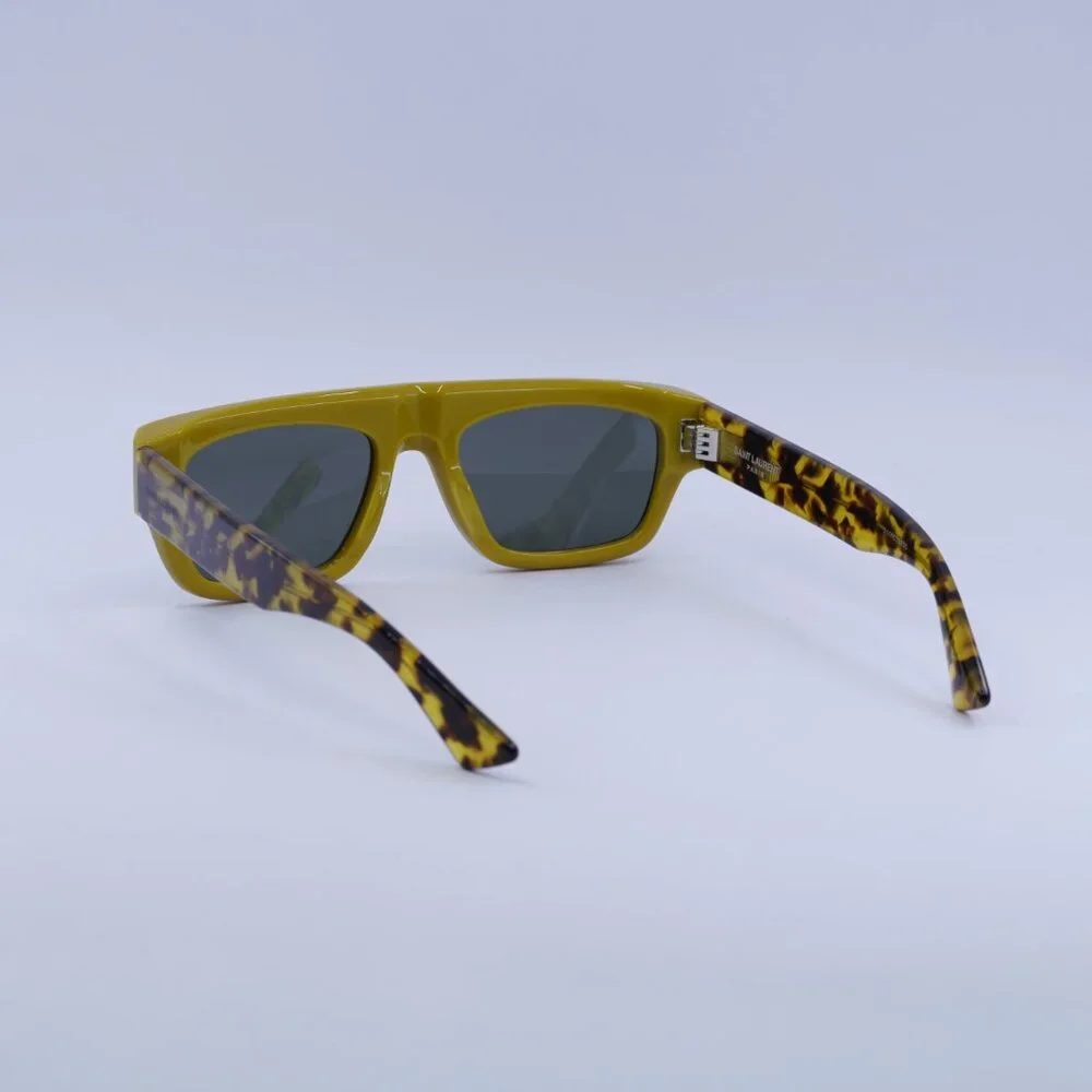 Saint Laurent SL762 004 Sunglasses Ochra/Spotted Havana Square Frame